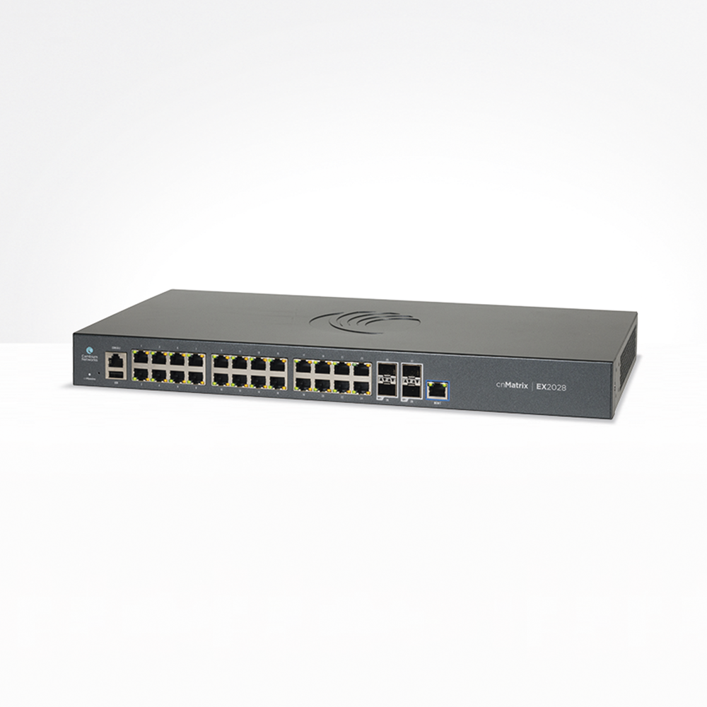 cnMatrix EX2028-P 28-port Layer 3 switch (24 Gigabit 802.3af/at PoE, 4 SFP+) cloud management (MX-EX2028PxB-U)