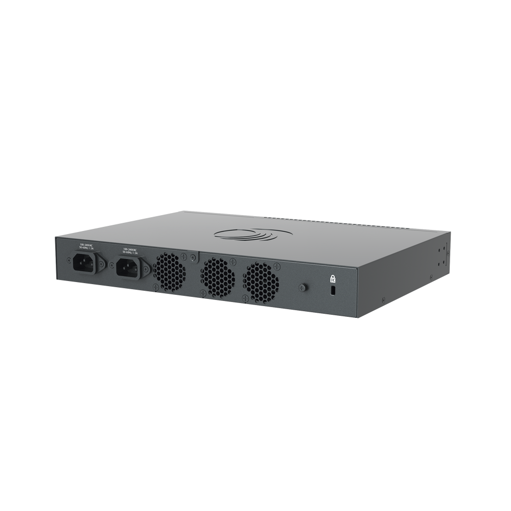 cnMatrix EX3024F Switch Ideal for Distribution in a Business Network / 24 SFP+ Fiber Optic Ports (10 Gbps) / Layer 2 and Layer 3 / Dual AC Power Supply / Free Cloud Management