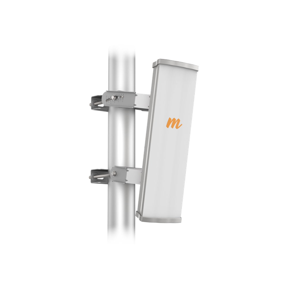 45º 2X2 MIMO Sector Antenna, 4.9 - 6.4 GHz, 19 dBi Gain, Sidelobe Free, Wide Noise Rejection, Jumper and Mount Included