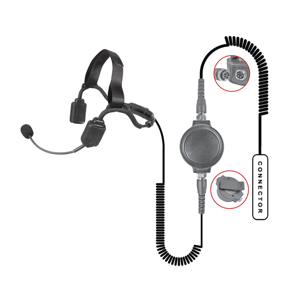 BONE CONDUCTION AUDIO WITH BOOM TYPE MIC FOR MOTOROLA XTS3000/ Astro/ HT1000/ MTX8000/ 838/ 9000/ GP9000/ XTS5000/ GP1200 RAD.