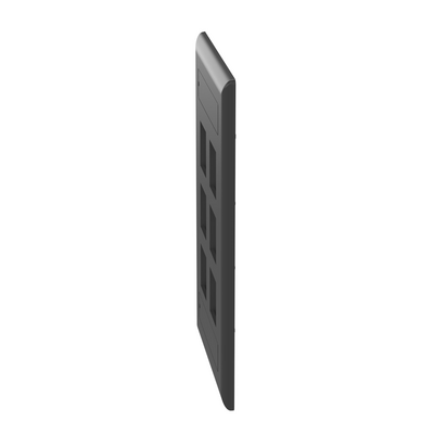 Placa de Pared Vertical, Salida Para 4 Puertos Keystone, Con Espacios Para Etiquetas, Color Negro