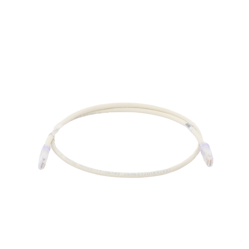 Cable de parcheo UTP Categoría 6, con plug modular en cada extremo - 1 m. - Blanco mate