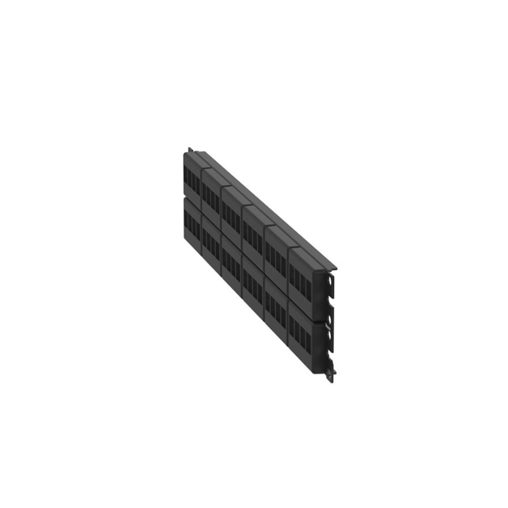 48-Port Keystone Modular Patch Panel (No Jacks), Adhesive Label Identification, 2U