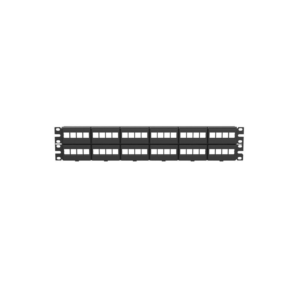 Panel de Parcheo Modular Keystone (Sin Conectores), de 48 Puertos, Identificación con Etiqueta Adhesiva, 2UR