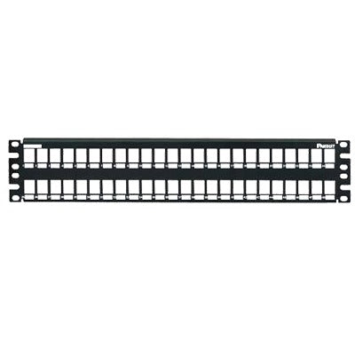 Panel de Parcheo Modular Keystone (Sin Conectores), Numerado y Espacio para Etiquetas, Totalmente Metálico, de 48 Puerto