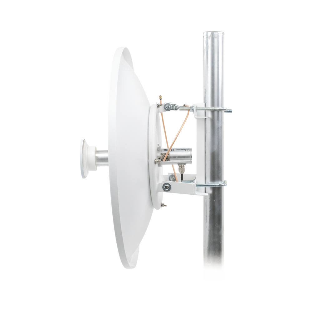 Directional Antenna / 2 ft / 4.9-6.4 GHz / 30 dBi Gain / 45° & 90° SLANT / N-Male Connector / Mounting and jumpers included.