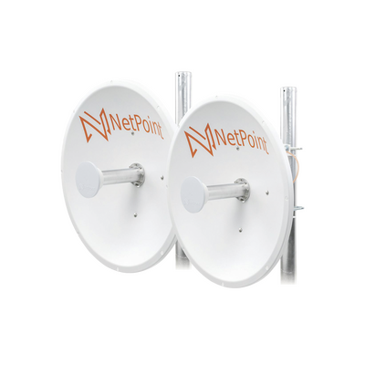 Antena Direccional / 2 ft / 4.9-6.4 GHz / Ganancia 30 dBi / SLANT de 45 ° y 90 ° / Conector N-Hembra / Montaje y jumpers