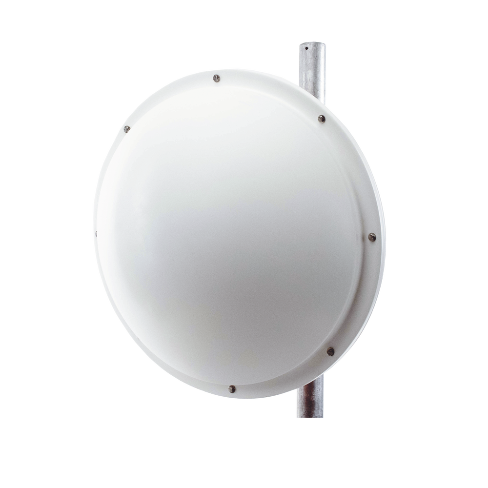 Antena de uso rudo para zona salinas / 3 ft / 4.9-6.2 GHz, Ganancia 34 dBi / SLANT de 45 ° y 90° / Incluye radomo, jumper y montaje.