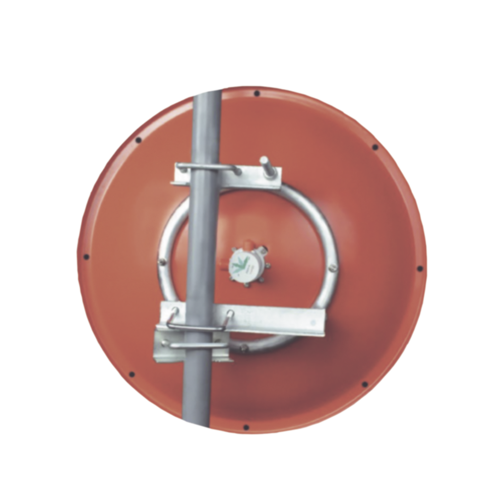 Directional Antenna / 4 ft / 4.9-6.4 GHz / Designed for saltwater environments / 37 dBi Gain / 45° and 90° SLANT / Includes radome, jumper and stainless steel mount.
