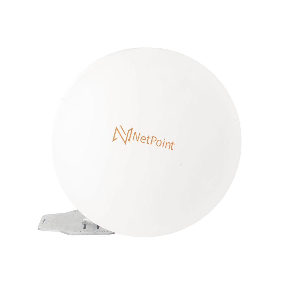 Antena Blindada de alto rendimiento de 4 ft, 4.9-6.4 GHz, Ganancia 37 dBi con SLANT de 45 ° y 90 °, Conectores N-hembra, Montaje con alineación milimétrica.