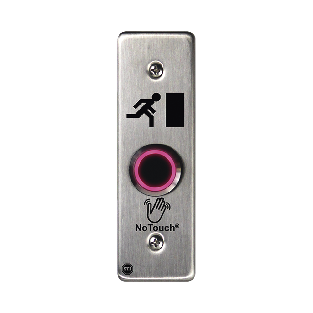 NoTouch® Stainless Steel IR Switch, Slim Mount, Back Box, Door Symbol