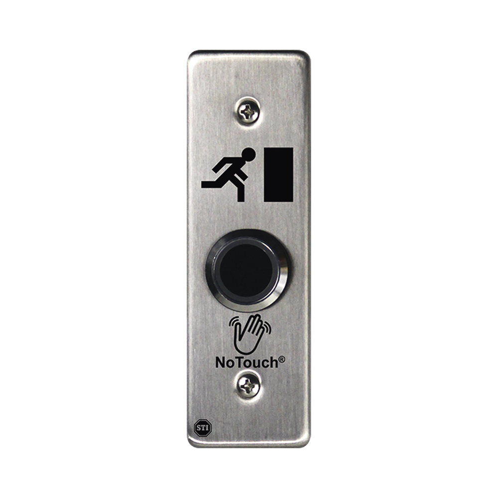 NoTouch® Stainless Steel IR Switch, Slim Mount, Back Box, Door Symbol