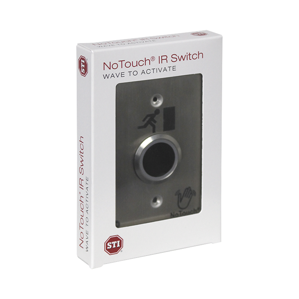 NoTouch® Stainless Steel IR Switch, Single Gang, Door Symbol