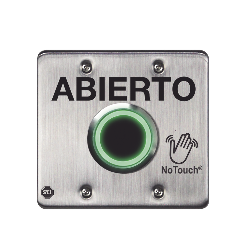 Interruptor IR NoTouch ® de acero inoxidable, doble salida EE. UU., ABIERTO