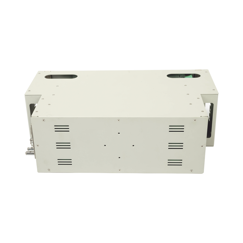 Distribuidor de Fibra Óptica para 96 empalmes, con 96 acopladores SC/APC y 96 pigtails, 19", 4 UR