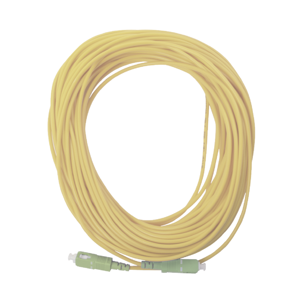Jumper de Fibra Óptica Simplex, Monomodo, con Conectores SC/APC-SC/APC, 20 metros