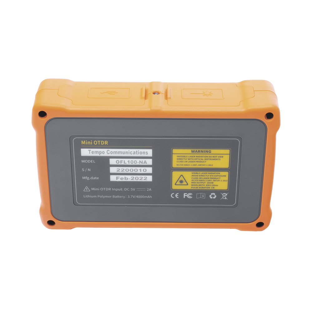 OTDR para pruebas en Enlaces de Fibra Óptica, longitudes de onda 1310 y 1550 nm, entrada SC/APC