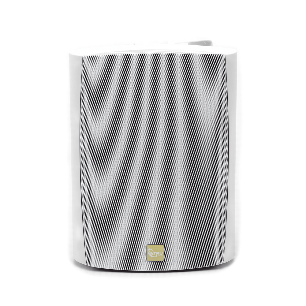 70V/100V 2-Way Outdoor Speaker, 6.5" Woofer, 1" Silk Soft Dome Tweeter, White.