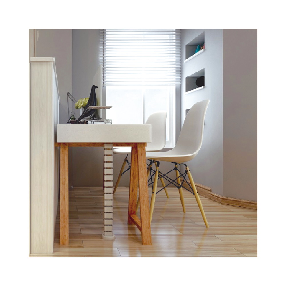 Articulating vertical cable organizer, ideal for safely routing cables from the floor to the table or desk top