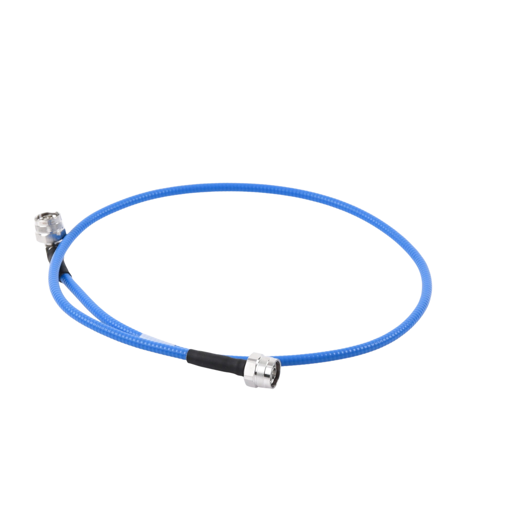 Cable flex SSP-250-LLPL (1/4" diam.) de 1m, bajo PIM (≤-155 dBc), conectores N Macho a N Macho en A/R, 0-6 GHz.