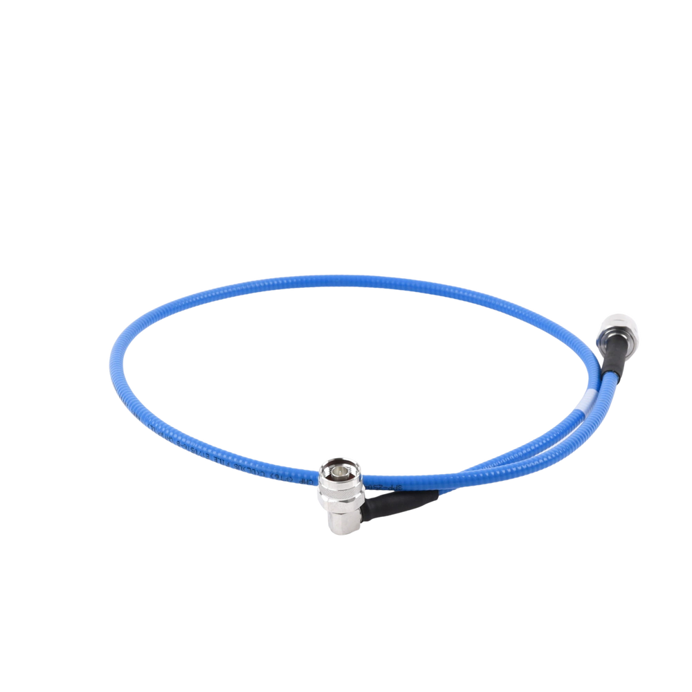 Cable flex SSP-250-LLPL (1/4" diam.) de 1m, bajo PIM (≤-155 dBc), conectores N Macho a N Macho en A/R, 0-6 GHz.