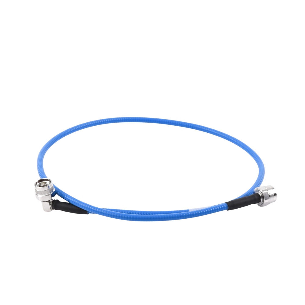 Cable flex SSP-250-LLPL (1/4" diam.) de 1m, bajo PIM (≤-155 dBc), conectores N Macho a N Macho en A/R, 0-6 GHz.