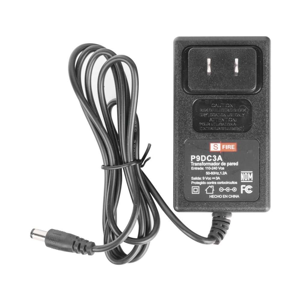 9 Vdc @ 3 A Regulated Power Supply / 100-240 Vac Input Voltage / For Multiple Uses / CCTV, Access, Assistance, Alarms, Etc. / NOM Certification
