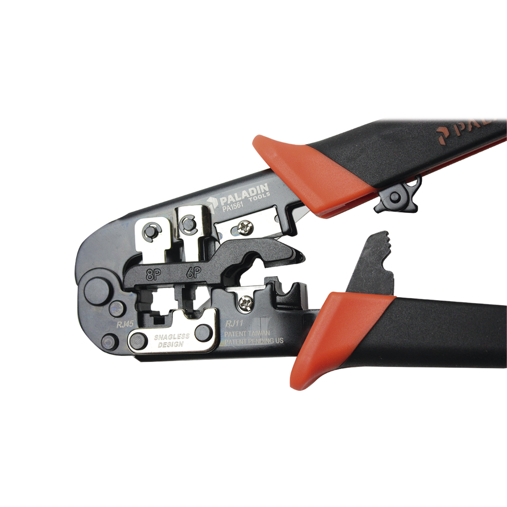 Professional pliers for terminating RJ11/RJ22/RJ45 connectors