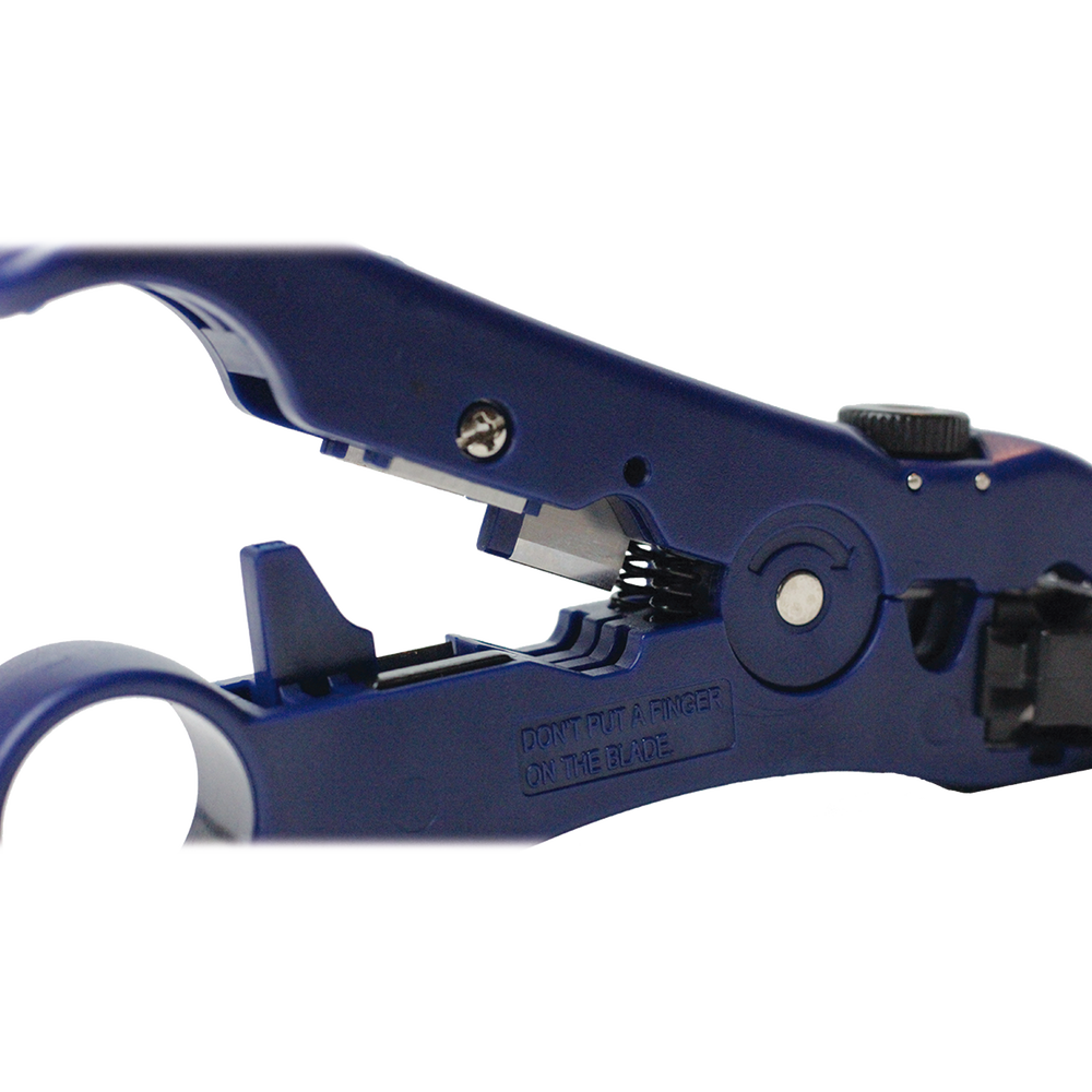 UTP/Coaxial cable stripper with cutter