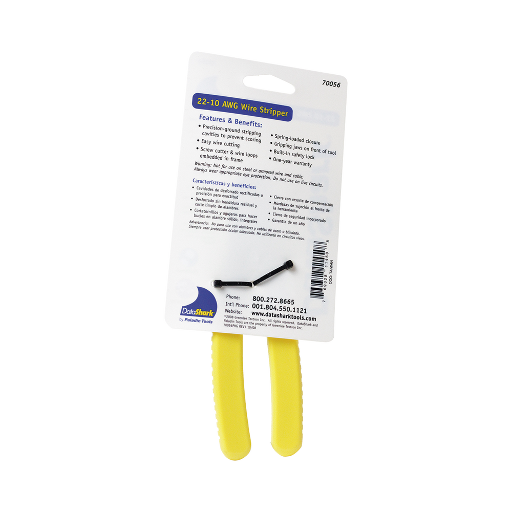 Precision pliers for stripping 22-10 AWG wire