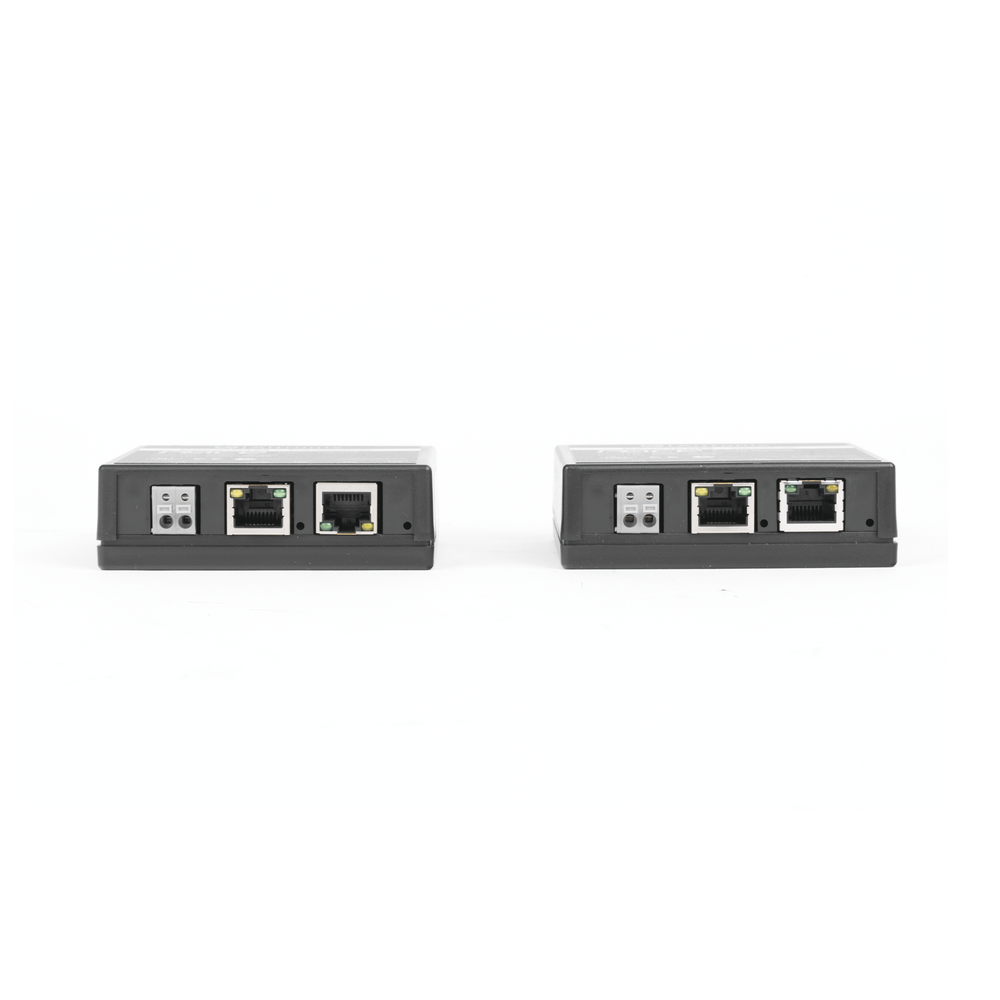 IP and PoE extender kit via CAT5E UTP cable up to 500 meters @ 100 Mbps