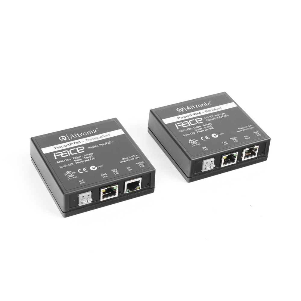 IP and PoE extender kit via CAT5E UTP cable up to 500 meters @ 100 Mbps