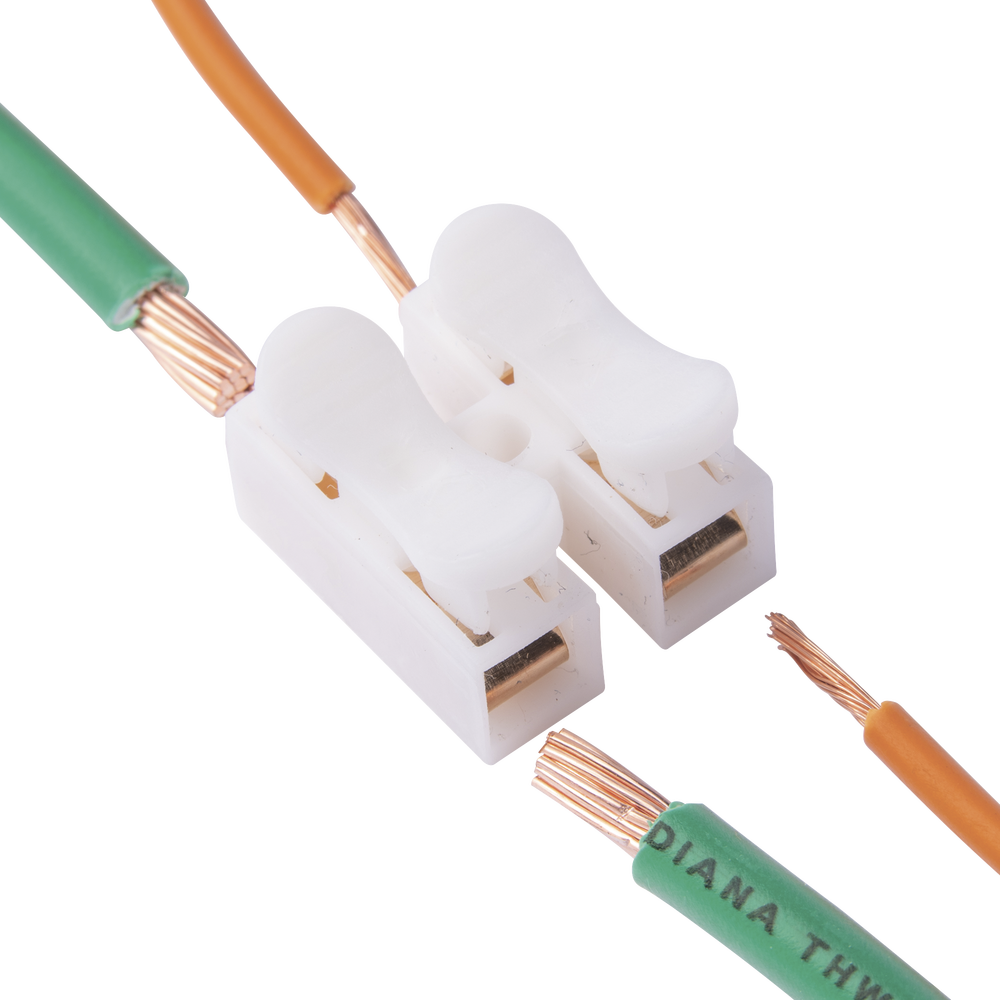 Conector tipo PUSH de 2 Contactos / Para una Conexión Rápida / Puentes de Cables
