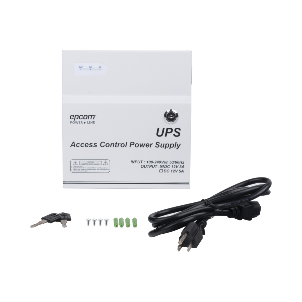Professional Power Supply with 1 Output 11-15 Vdc / 3 Ampere / Built-in Timer / Supports Backup Battery (Not Included) / Input Voltage: 96 - 264 Vac
