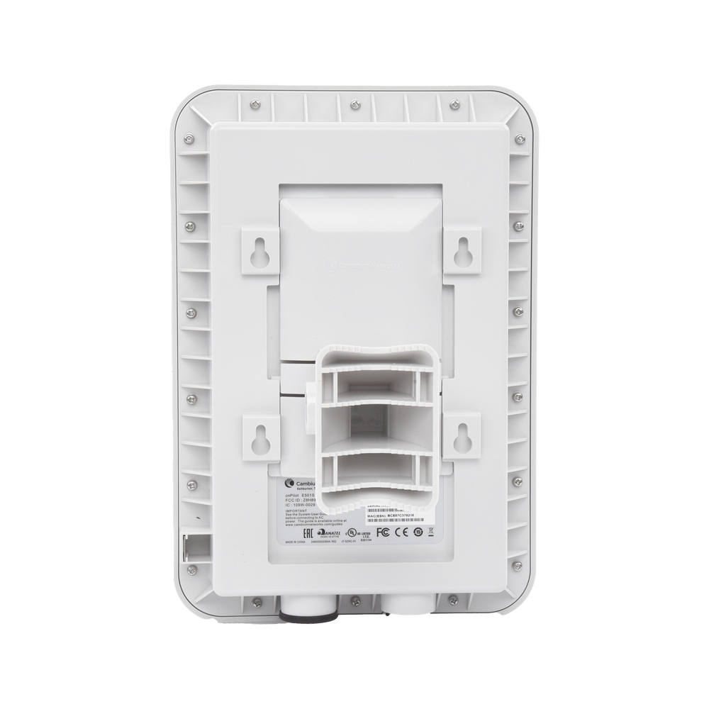 cnPilot e501S outdoor WiFi access point, industrial-grade IP67, filters for coexistence with LTE networks, dual band, 90-120 degree sector antenna and secondary PoE port
