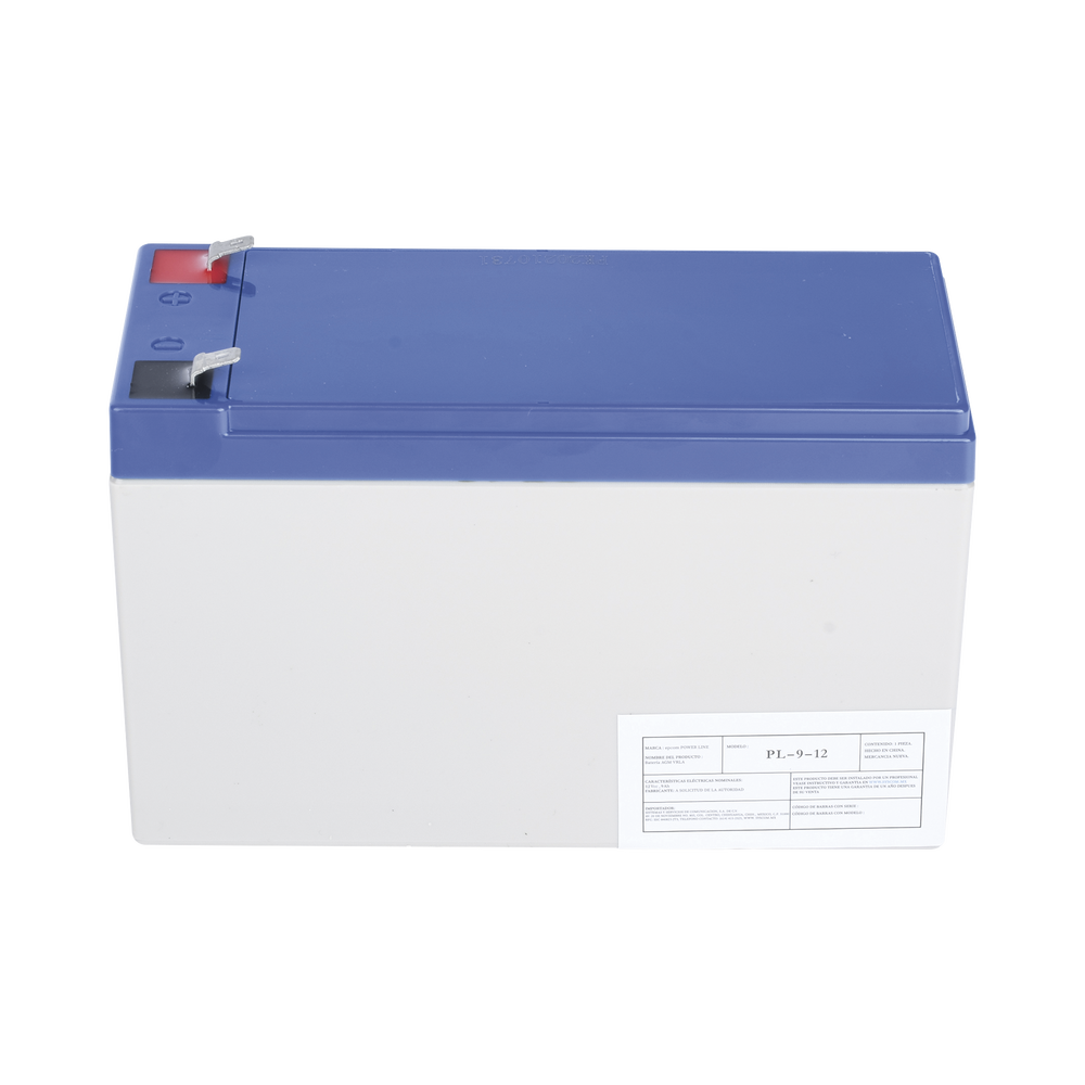 Backup Battery for electronic equipment / UL / 12V @ 9 Ah / AGM-VRLA Technology / Use in: Intrusion alarms / Fire / Access control / CCTV / F1 type terminals.