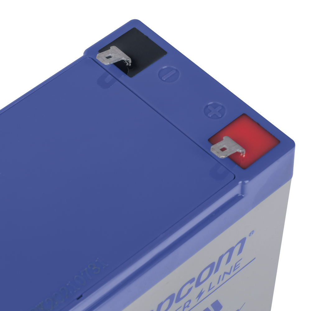 Backup Battery for electronic equipment / UL / 12V @ 9 Ah / AGM-VRLA Technology / Use in: Intrusion alarms / Fire / Access control / CCTV / F1 type terminals.