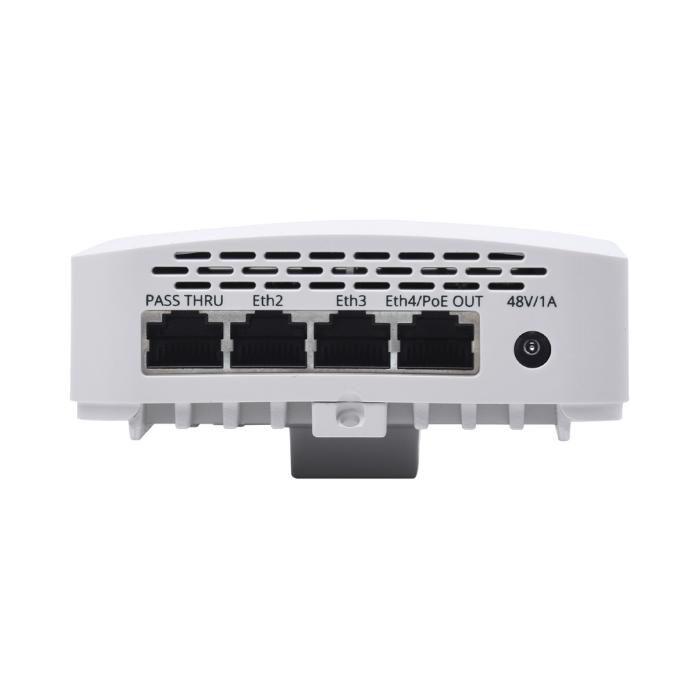 cnPilot e430H Indoor Wall Plate WiFi Access Point, dual band, Wave 2, beamforming antenna, 4 output ports (1x Gigabit PoE and 3x Gigabit Ethernet)