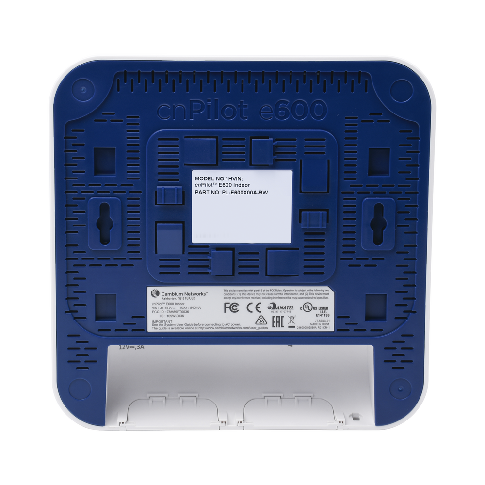 cnPilot e600 Indoor WiFi Access Point for high coverage and user density, Dual Band, Wave 2, MU-MIMO 4X4, Omnidirectional Beamforming antenna, up to 512 clients