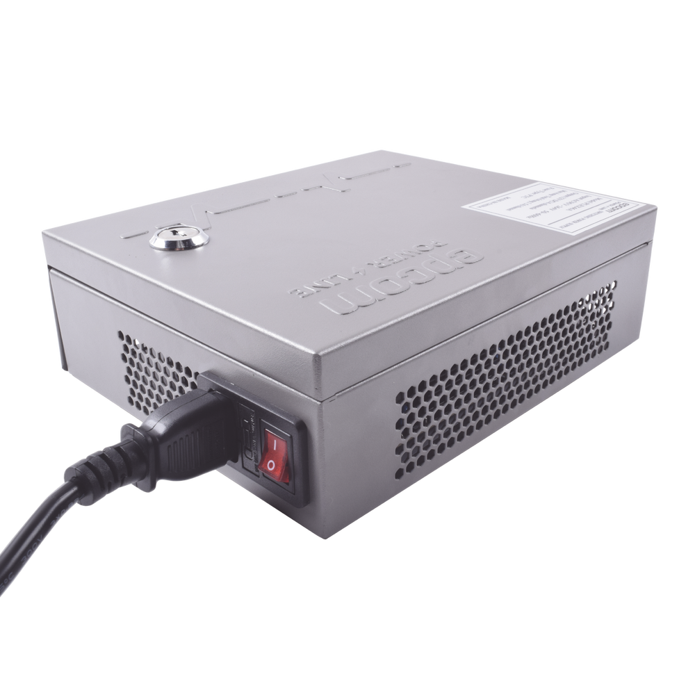 HIGH PERFORMANCE power supply of 11 - 15 Vdc @ 6 Amp, with capacity of 4 to 8 cameras, with input voltage of: 85-264 Vac