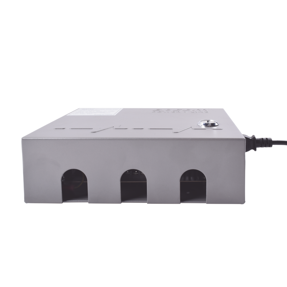 HIGH PERFORMANCE power supply of 11 - 15 Vdc @ 6 Amp, with capacity of 4 to 8 cameras, with input voltage of: 85-264 Vac