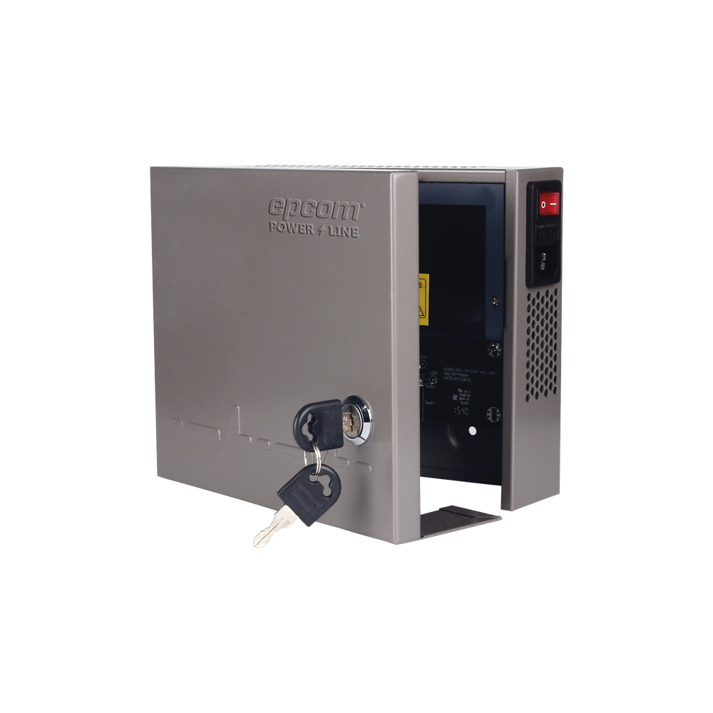Fuente de poder profesional PREMIUM de 11 - 15 Vcd @ 6 Amper, para 4 camaras , con voltaje de entrada de: 85-264 Vca