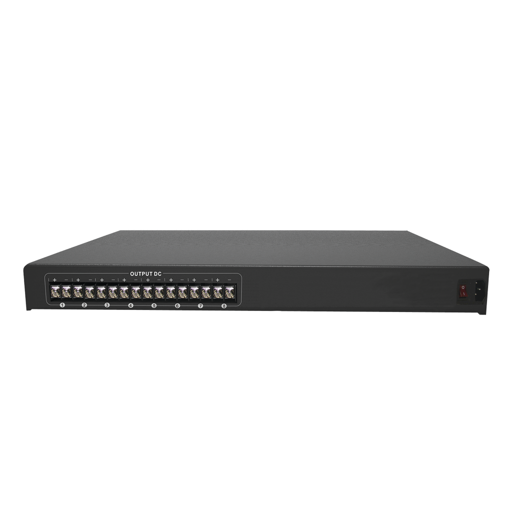 Fuente de 12 Vcd, 10 Amper, de 8 salidas para aplicaciones en RACK