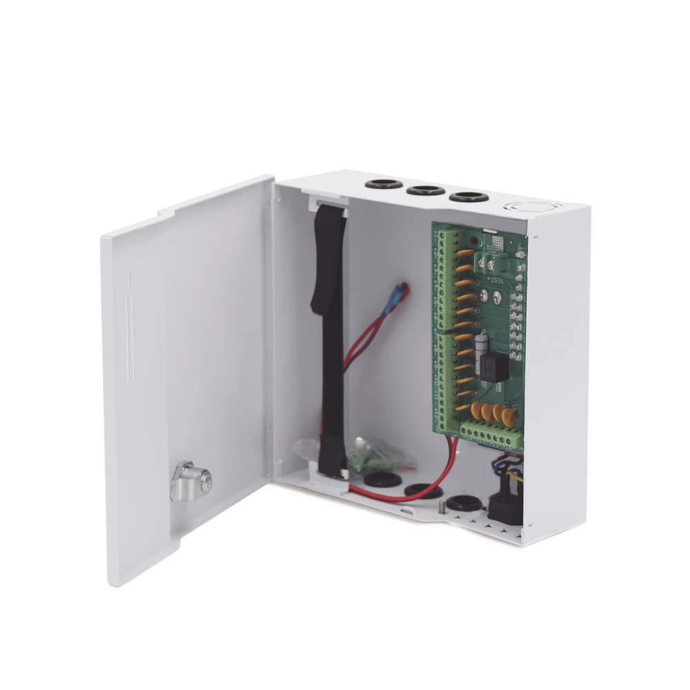 Professional 12V DC @ 16A power supply / for 16 cameras / With battery backup capability / Requires battery / 96-264V AC input voltage
