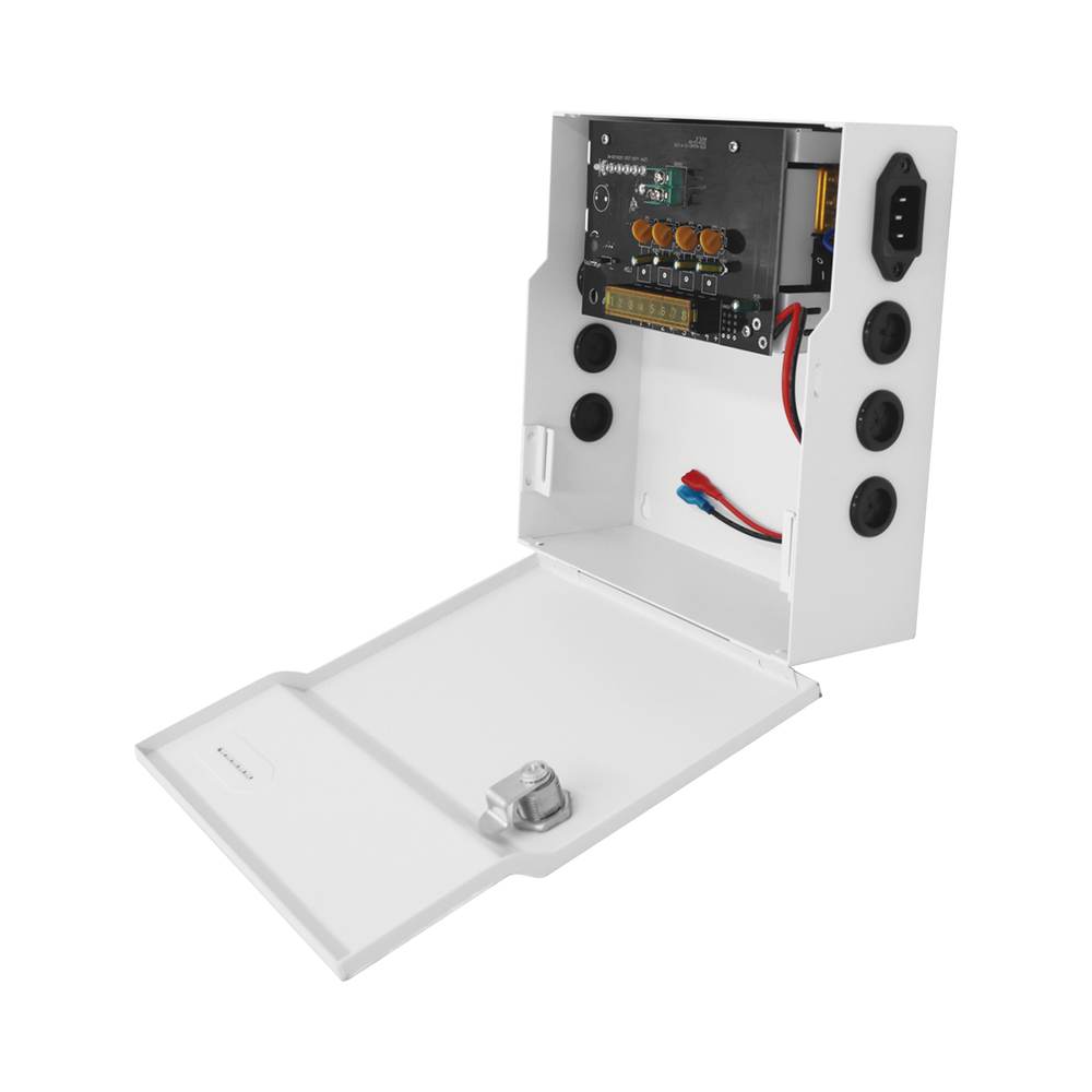 Professional 12V DC @ 4A Power Supply / Supports 4 Cameras / Backup Battery Capacity (Not Included) / Input Voltage 96-264V AC