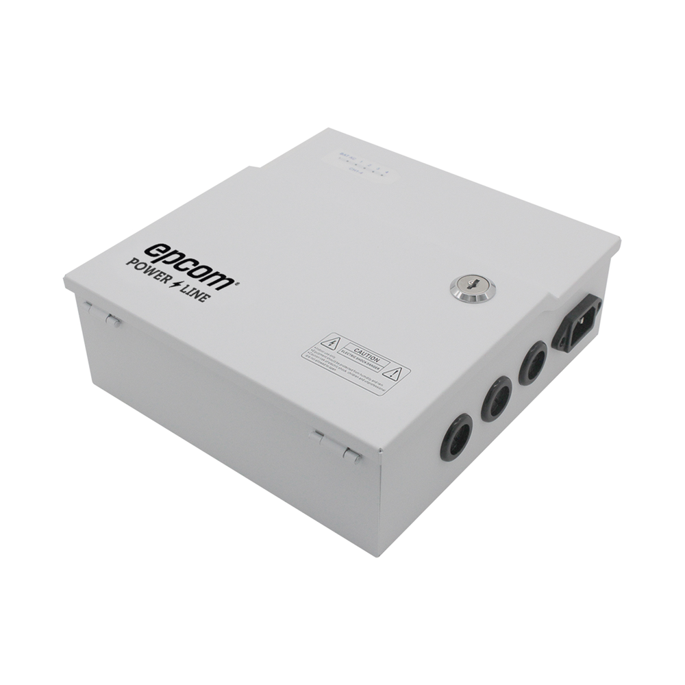 Professional 12V DC @ 4A Power Supply / Supports 4 Cameras / Backup Battery Capacity (Not Included) / Input Voltage 96-264V AC