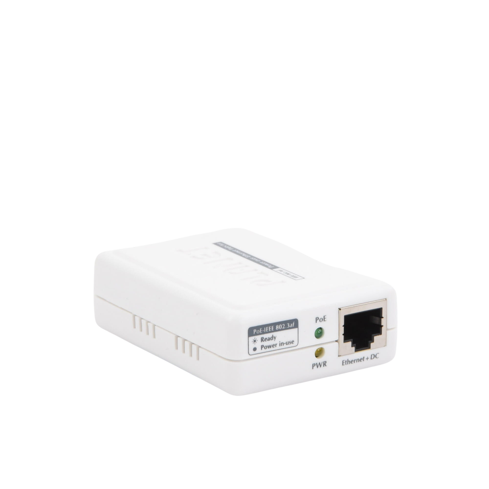 Inyector PoE 802.3af de 1 Puerto 10/100 Mbps (Mid-Span), Hasta 15.4 W