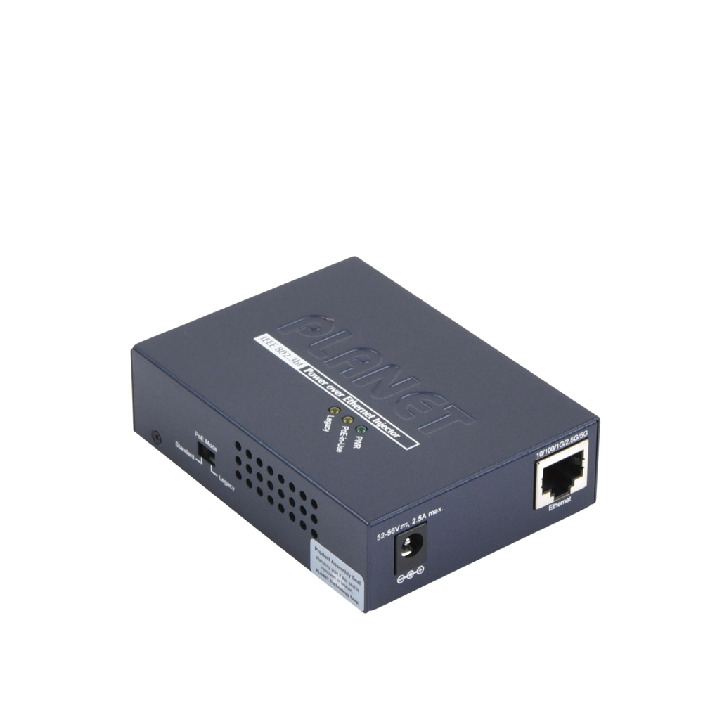 Inyector PoE 802.3af/at/bt , Hasta 95 Watts, Puerto Gigabit con Fuente Externa