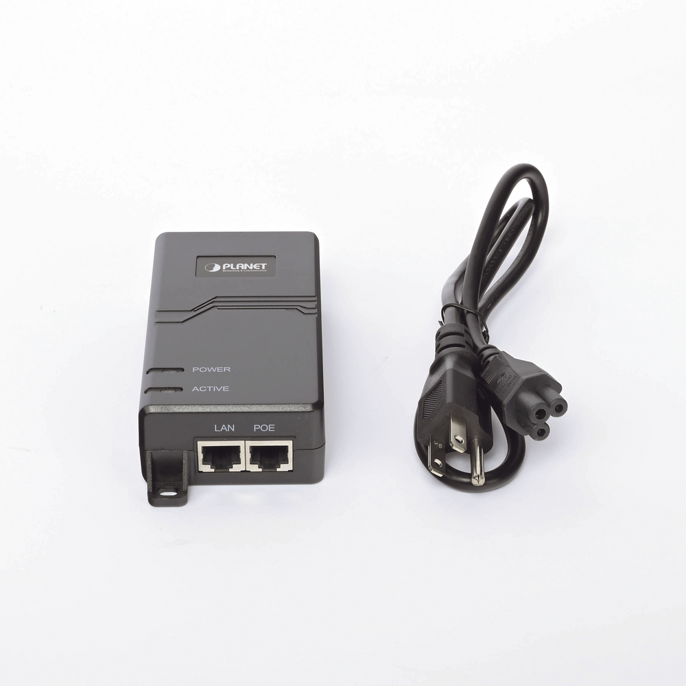 60W Ultra PoE Injector 4-pair UTP, 802.3af/at compatible Gigabit 10/100/1000 Mbps