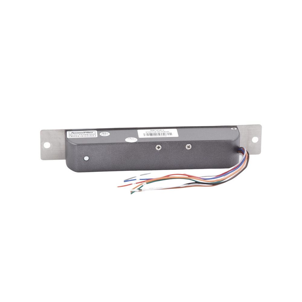 Cerradura de Perno 2000 kg de sujeción/ Abierta en caso de falla Eléctrica (Fail Safe)/ Con temporizador y Sensor de puerta
